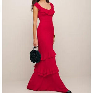 Reformation Tripoli Dress - Cherry Red